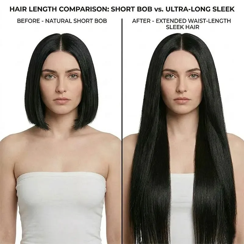 16-22 Inch Tape In Hair Extensions Human Hair Seamless Invisible Remy Hair Extensions Tape Ins For Women Brazilian Natural Black 21Pcs 50g 100% Human Hair — image 7