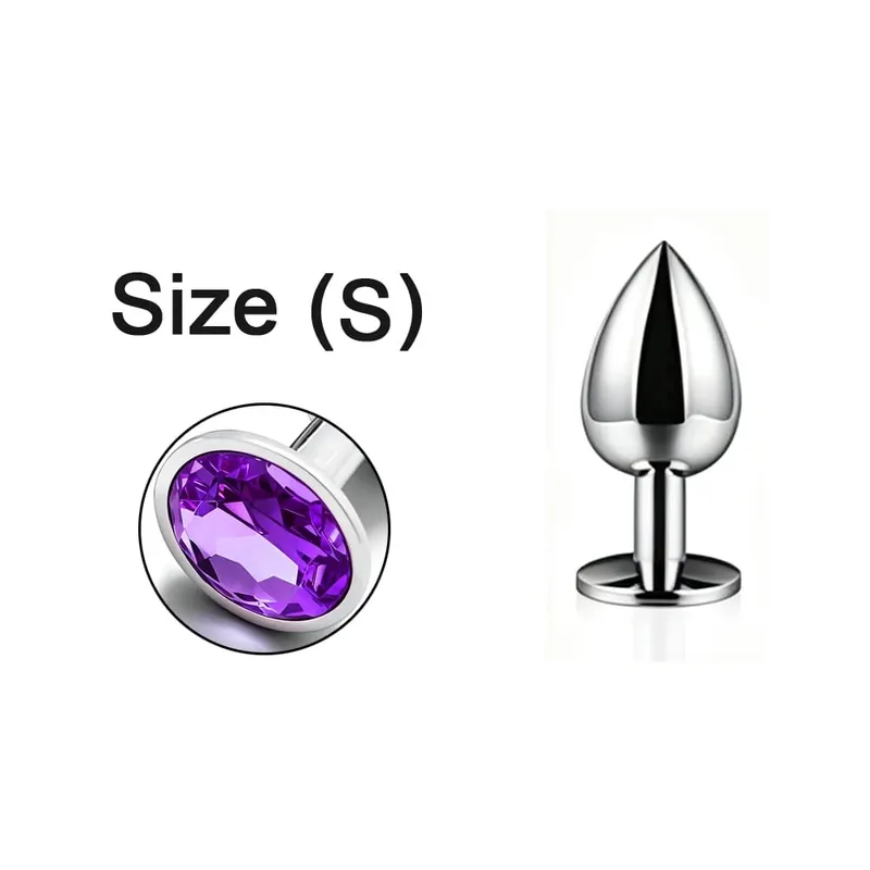 Metal Anal Plug 5 Size Butt Plug Butt Toy Adult Game Masturbator Anal XS/S/M/L/XL Diamond Sex Toy for Adult Products — image 10