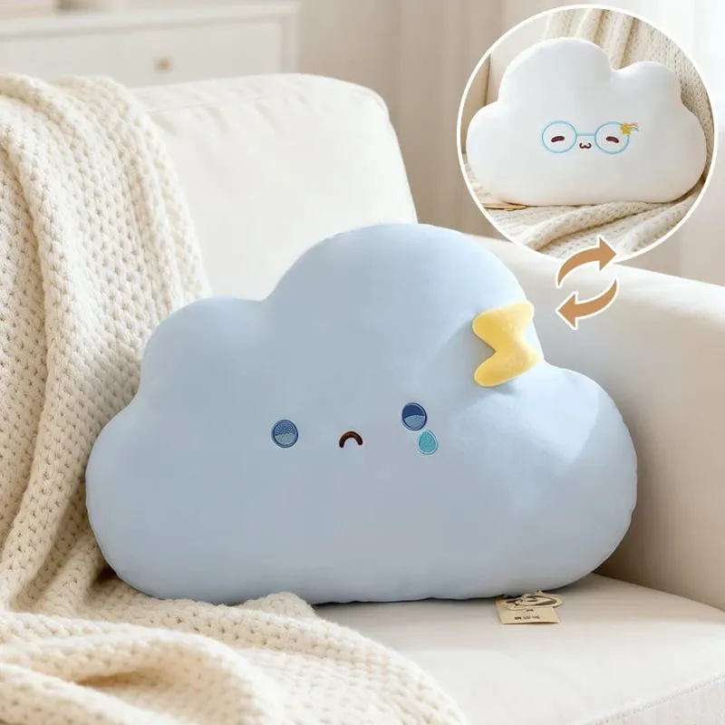 Creative Weather Series Rainbow Cloud Plush Pillow Soft Cute Cartoon Kawaii Stuffed Doll For Kids Sofa Cushion Home Decor — image 11