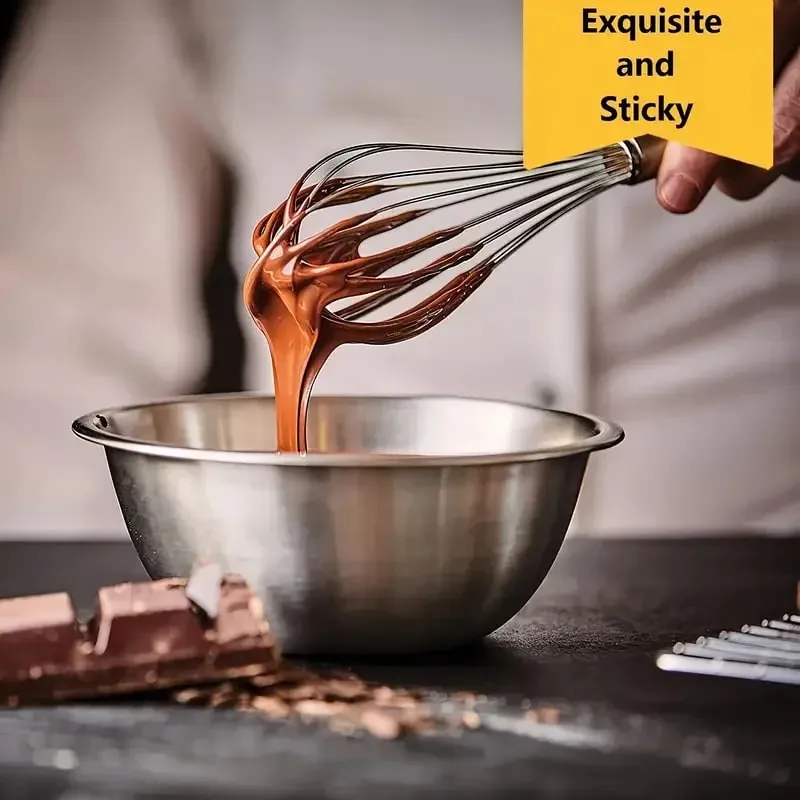9-inch Stainless Steel Eggs Whisk - Lightweight Hand Mixer for Baking & Cooking Comfortable Grip Handle Easy Clean Kitchen Tool