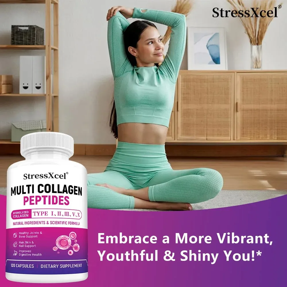 Κάψουλες Multi Collagen Peptides Type I II III V X Biotin Αντιγηραντική Δέρμα Μαλλιά Νύχια Αρθρώσεις Έντερο & Υποστήριξη Ανοσίας — image 3