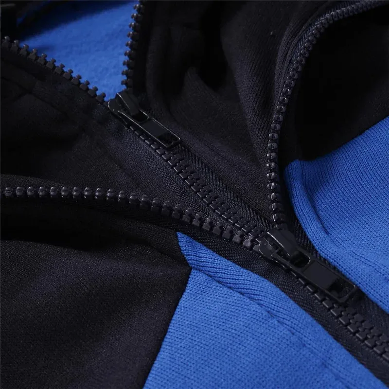 Rc The men's multi-color striped hooded sweatshirt is suitable for spring and autumn hoodies jacket — image 6