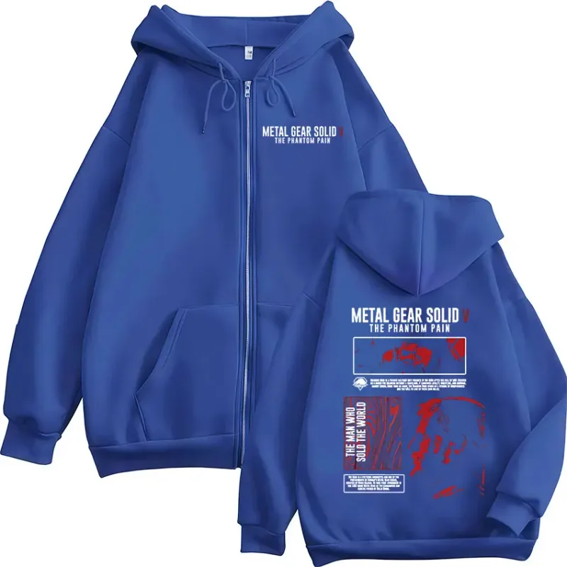 Metal Gear Solid 5 The Phantom Pain Venom Snake MGS5 Zipper Hoodies Men's Women Clothing Zip Up Hooded Sweatshirts Jackets