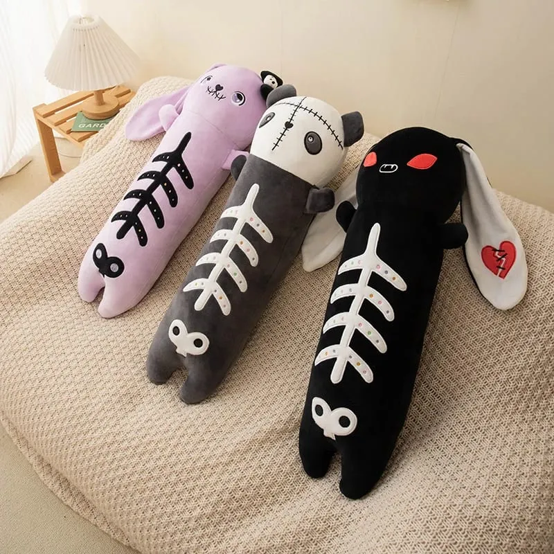 60cm Horror Goth pluszowe zwierzę królik Panda miękka zabawka śliczna poduszka na ciało dekoracja na imprezę halloweenową zabawny prezent dla dziewczynki chłopca — image 3