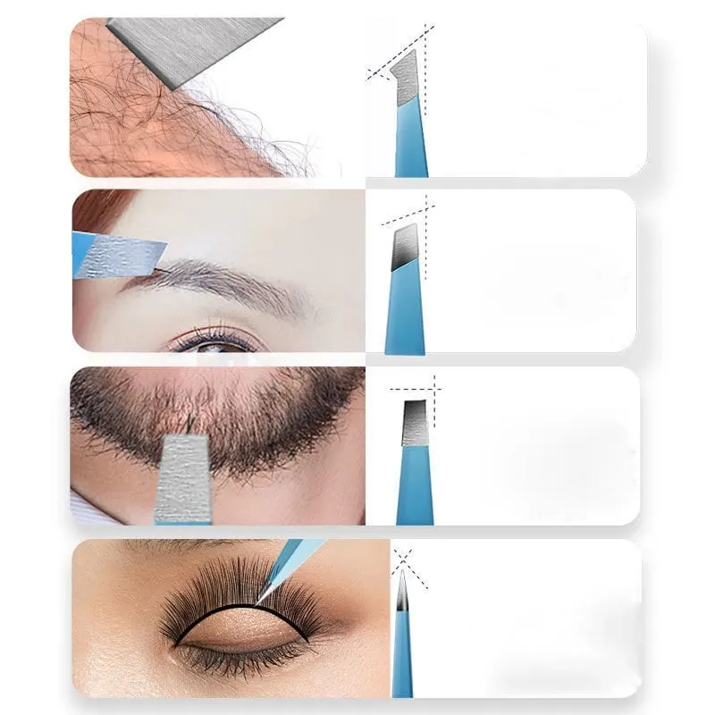 Eyebrow Tweezer Colorful Hair Beauty Fine Hairs Puller Stainless Steel Slanted Eye Brow Clips Removal Makeup Tools — image 6