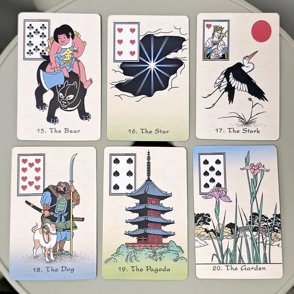 An Ukiyo-e Lenormand Oracle Cards 36Pcs Japanese Ukiyo-e Style Divination Tarot Deck Fortune Telling Oracle Card — image 4