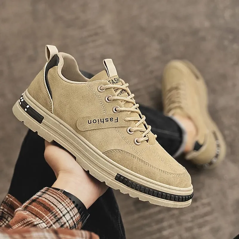 Men Autumn New Wear‑Resistant Versatile Casual Shoes Lightweight Sporty Board Shoes Trendy Work‑Safety Style Fashion Sneakers Fo