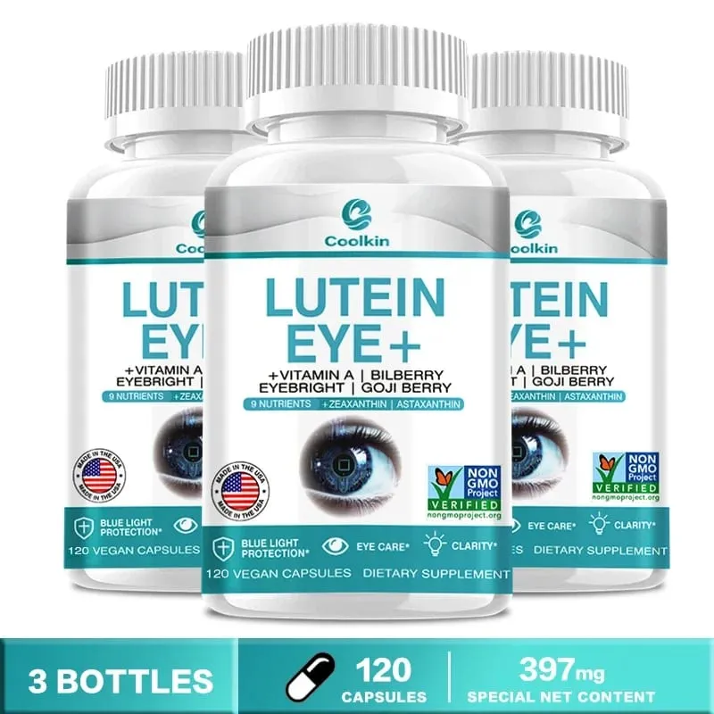 Luteïnesupplement - Vitamine A + Bosbes Ogentroost + GO JI Wolfberry om vermoeidheid en droogheid van de ogen te verlichten Capsules