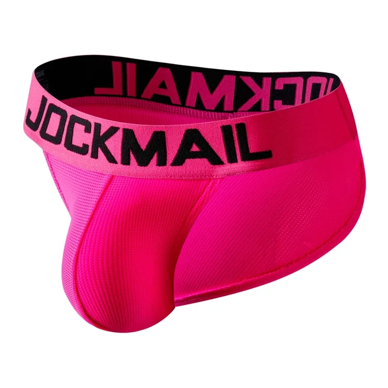 Jockmail Mans Underwear Gay Brief Nylon Mesh Sexy Low Waist Ropa Interior Hombre Letter Embroidery Sissy Panties Male Lingerie — image 55