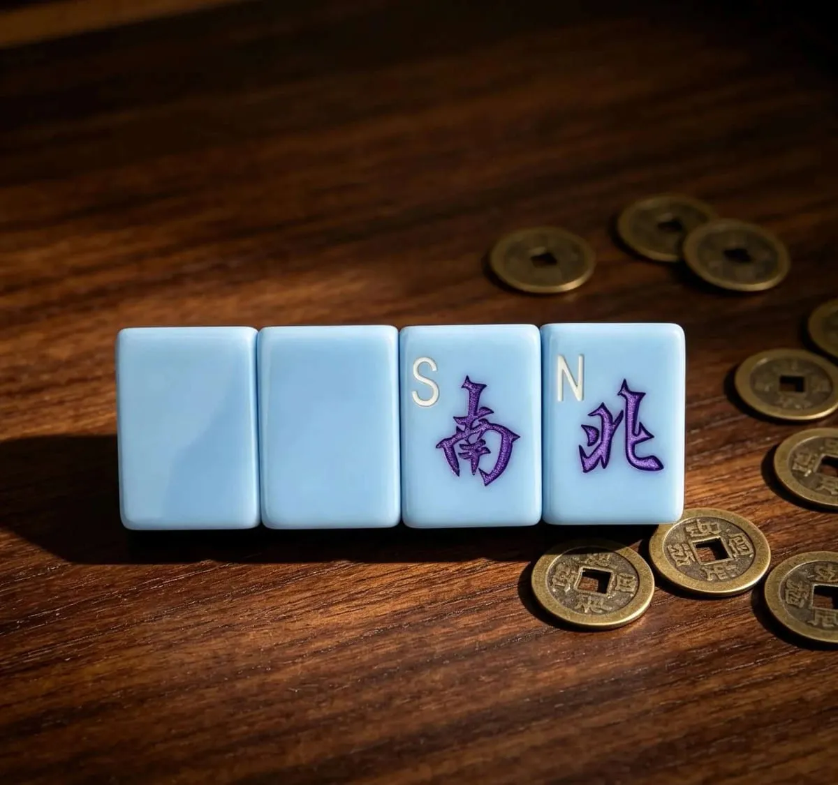 Classic Pastel Blue Mahjong Set American Style Acrylic Mah Jongg 160 Pieces Rounded Edge Table Game Christmas Gift — image 6