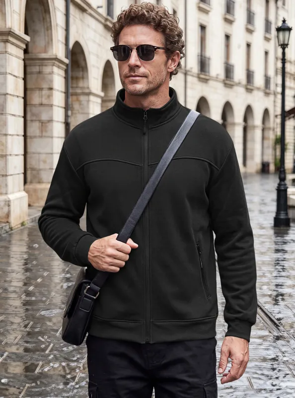 Four Seasons men's full-zip soft-shell jacket with stand-up collar, side pockets, long sleeves and relaxed casual style — image 19
