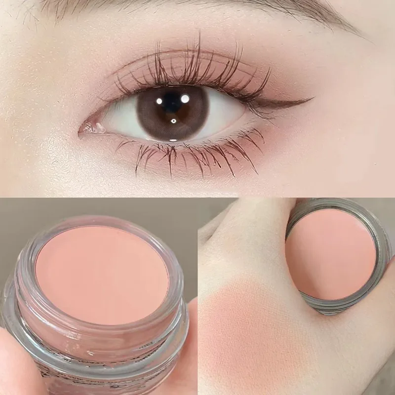 Matte Nude Eyeshadow Cream Waterproof Silky Smooth Eye Shadow Primer Pigment Pink Brown Long Lasting Monochrome Peach Eye Makeup — image 3