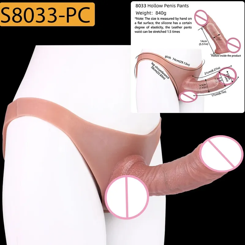 Flexible Skin-Like Huge Hollow Dildo Male Strap-On Lifelike Penis Extend Sleeve насадка на член Couples Sex Pleasure Toys — image 23