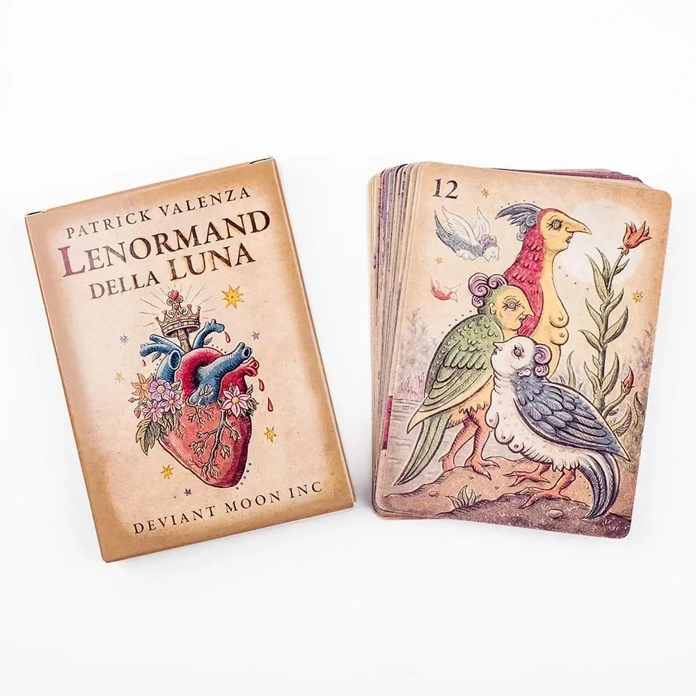 Lenormand Della Luna Tarot Bộ Bài 36 Lá Bài Bói Toán Oracle Thẻ Cho Số Phận Đọc Đảng Trò Chơi 10.2x7.3cm