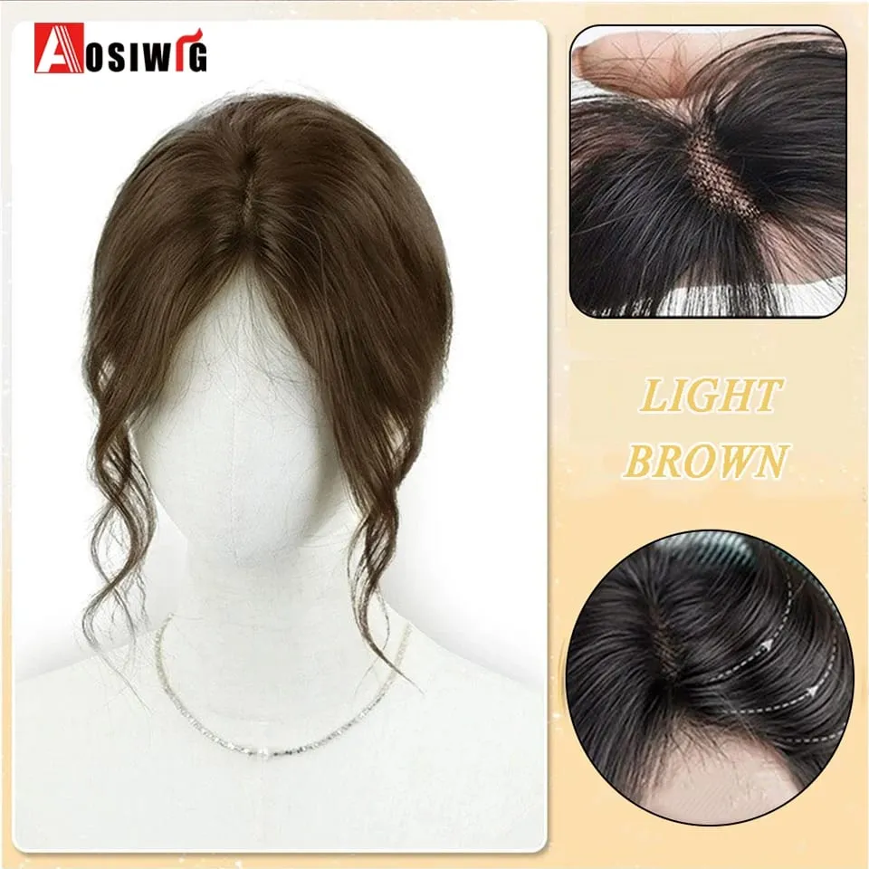 Synthetic Topper Hairpiece Clip-In Bangs Extension Natural Neat Fake Fringe Topper Hairpiece Invisible Clourse Hairpieces