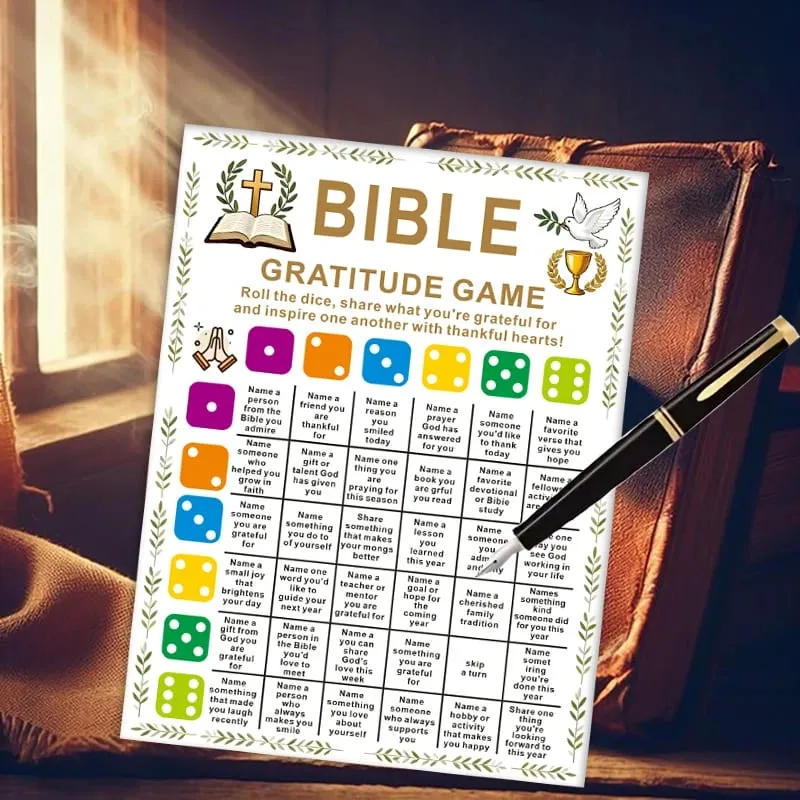 Bible Gratitude Games & Bible Dice Games (Without Dice) Christmas Party Games Christmas Cheerful Religious Game Style Adult — image 4