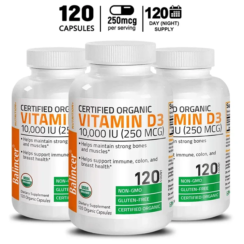 Vitamin D3 - Promotes Healthy Muscle Function and Immune Support Strong Bones and Nervous System Health 120 Capsules — image 11