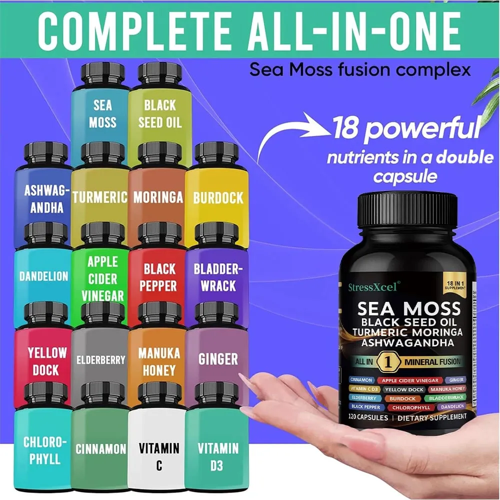 Sea Moss Supplement - Supports Thyroid Health Antioxidant Anti-aging Improve Immunity Detox Beauty Health — image 7