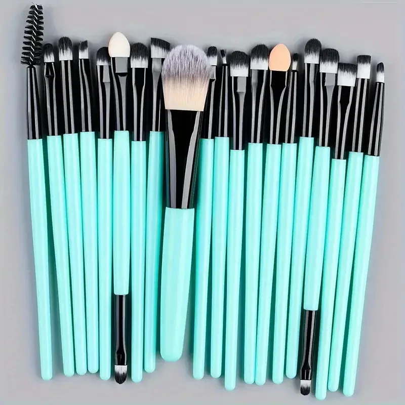 20Pcs Eye Makeup Brushes Set Detail Eyeshadow Brush Makeup Brush White Ultra Soft Eyeshadow Eyeliner Blending Makeup Tool — image 7