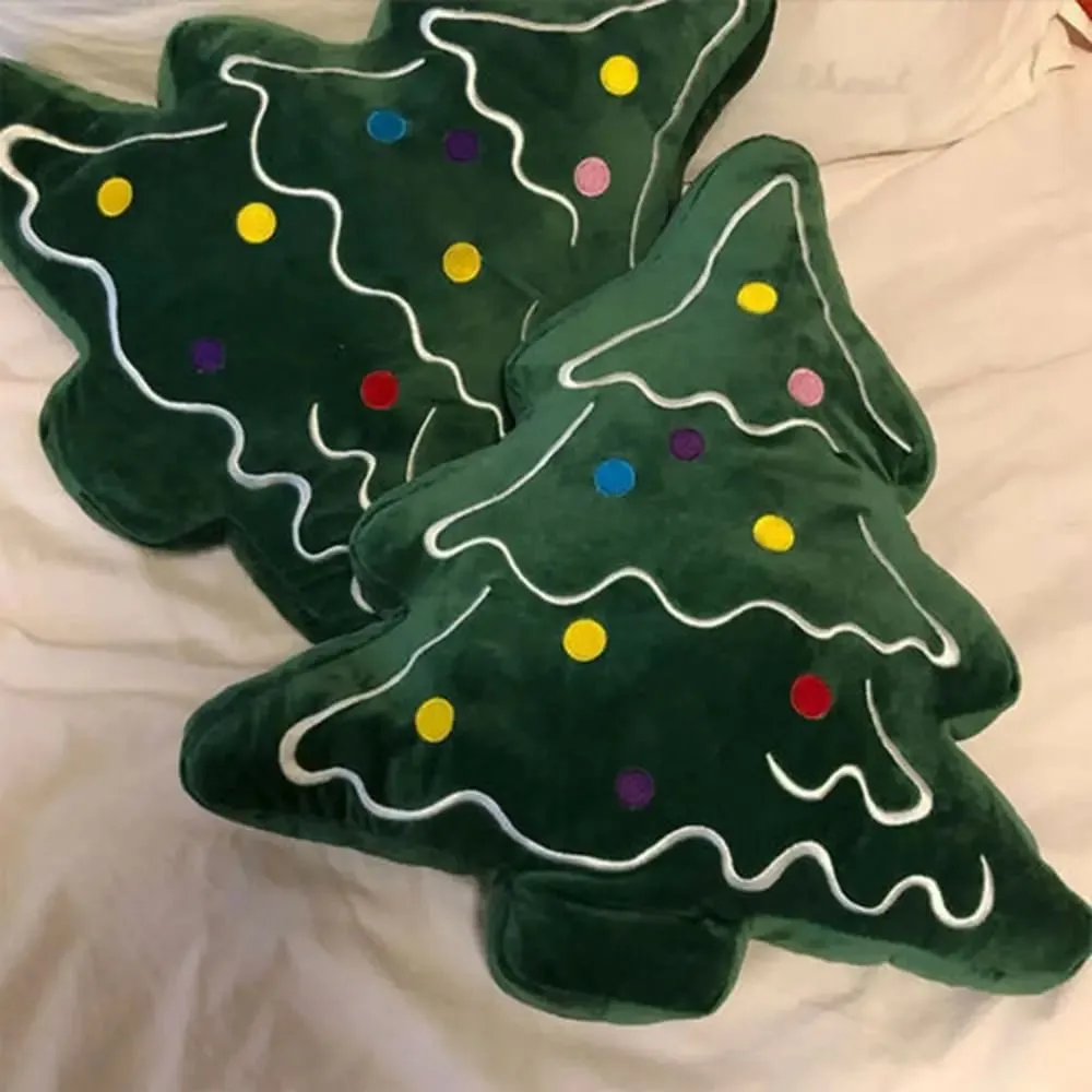 Soft Christmas Tree Sofa Cushion Comfortable 3D Shaped Christmas Tree Cartoon Doll Ornaments Merry Christmas Throw Pillows — image 5