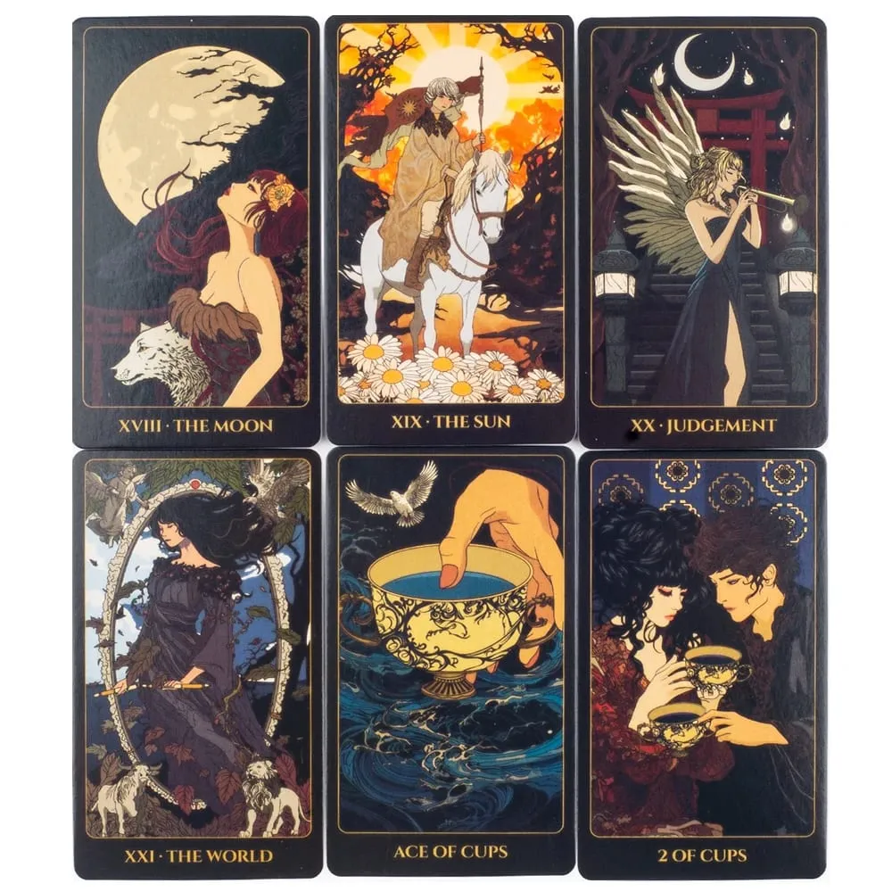 Ukiyo Tarot Cards 78Pcs Leisure Entertainment Game Card Family Gathering Divination Deck Board Playing Games 10.3*6CM — image 6