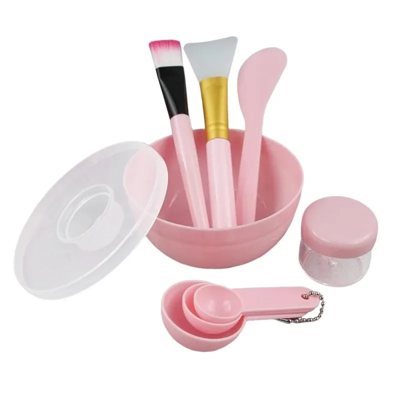 Sada misky na míchání pleťové masky DIY Nástroj na míchání obličejové masky se silikonovou maskou Mísa na make-up štětce Špachtle Krása Péče o pleť Krása Zdraví