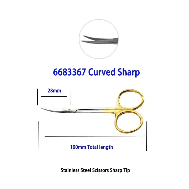 Non Medikal na paggamit Golded Coated Ring Gunting Mga Tool sa Pag-aayos ng Bahay Hi Eye — image 4