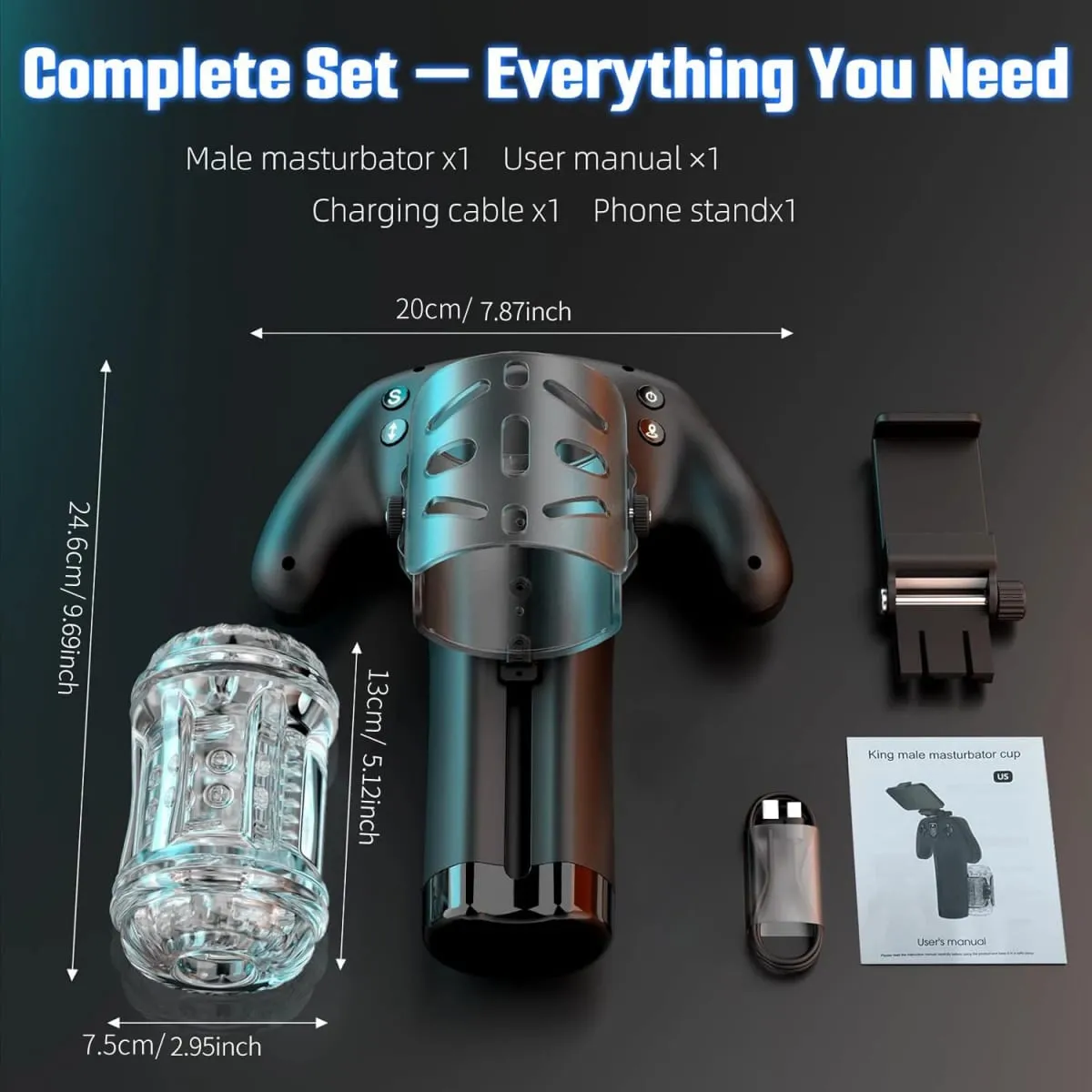 Automatic Thrusting Masturbator Blowjob Sex Machine Male Masturbation Stroker with Phone Holder Sex Toys For Men — image 5
