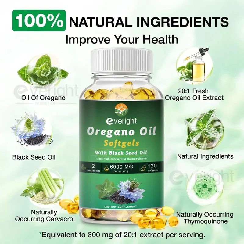 Organic Oregano Oil with Black Seed Oil – Antioxidant Digestive Support Intestinal Flora Balance & Immune System Health — image 4