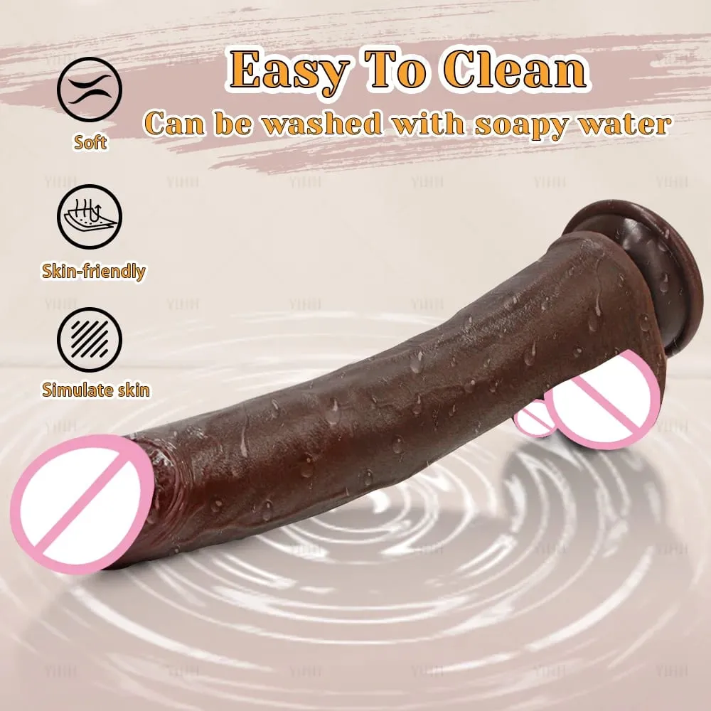 Realistic Skin/Black Dildo Silicone Long Penis Huge Dildos with Suction Cup Dick for Women Masturbation Anal Sex Toys for Adults — image 5