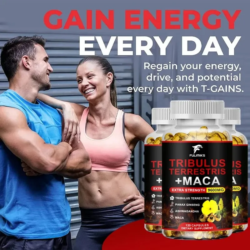 Tribulus Terrestris + Maca Capsules 9600MG with Ginseng & Ashwagandha Supports Energy Stamina & Muscle Performance — image 7