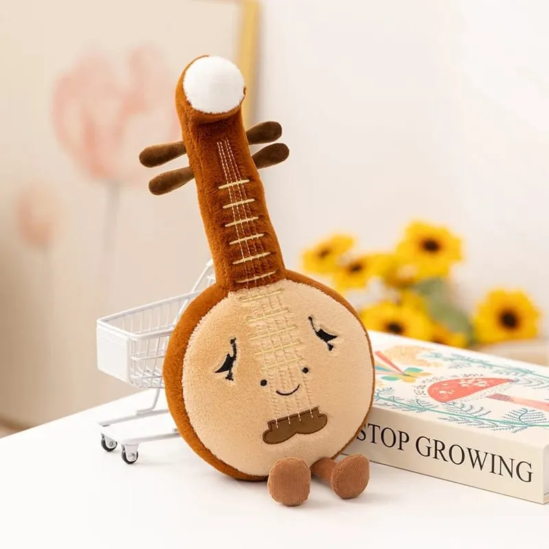 Musical Instrument Plush Toy Stuffed Kawaii Adorable Saxophone Bass White Piano Humanoid Doll with Legs Decor Gift — image 11