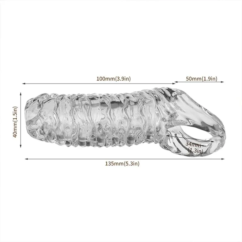 Lock Penis Ring Extension Sleeve Reusable Cock Rings Delay Ejaculation Condoms Male Penis Sex Toys For Men Adult 18 No Vibrator