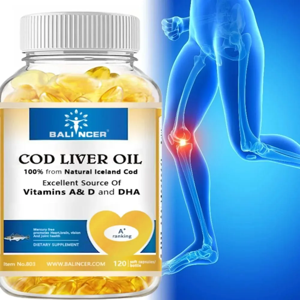 Extra-strength Formula Cod Liver Oil Contains Vitamins A D EPA and DHA Supports Heart Brain Immune Joint and Eye Health — image 1
