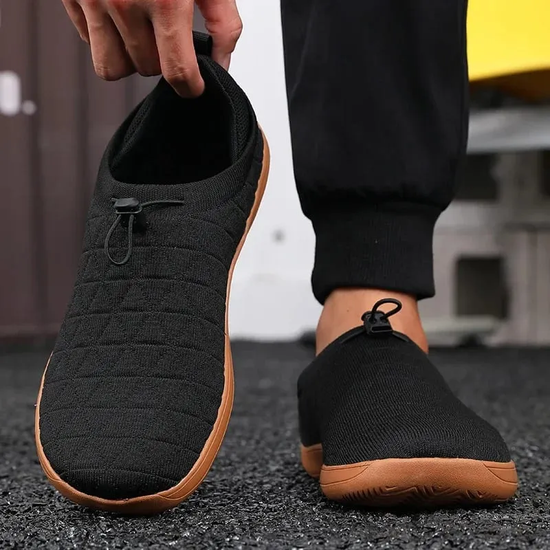 Minimalist Grey Sports Shoes with Slip in Shoe Soles - Men Women Elastic Thick Sole Comfortable Shoe Suitable for Daily Walking — image 3