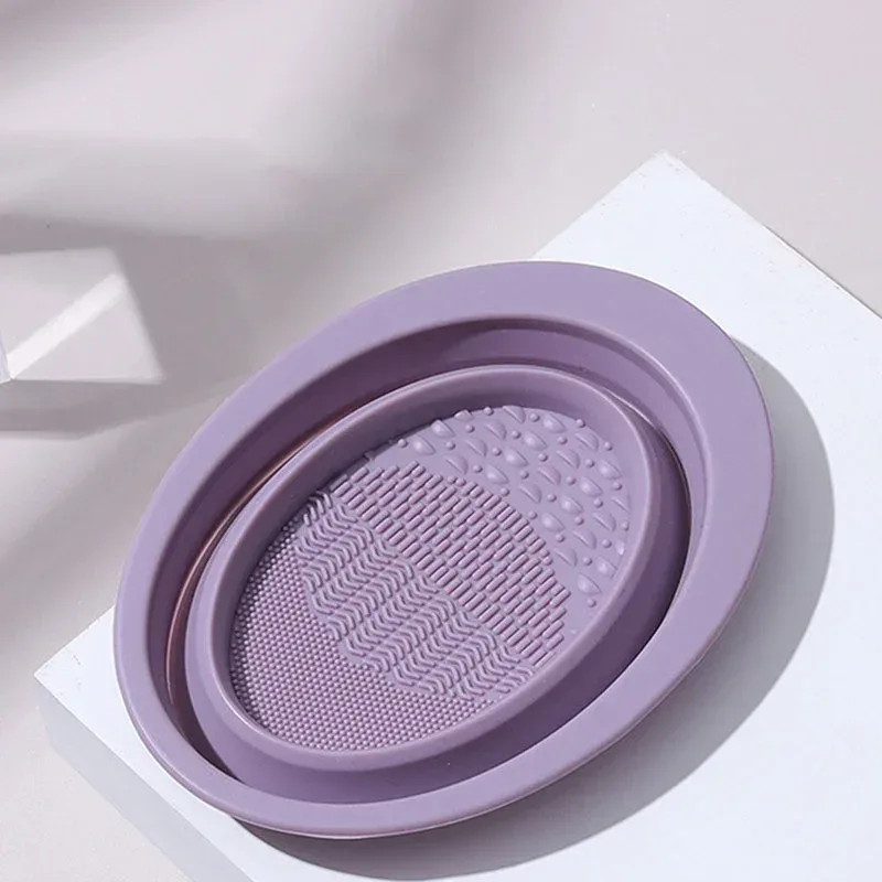 Silicone Makeup Brush Cleaner Bowl Foldable Cleaning Mat Cosmetic Foundation Eyeshadow Powder Brushes Cleaner Tools For Makeup — image 9