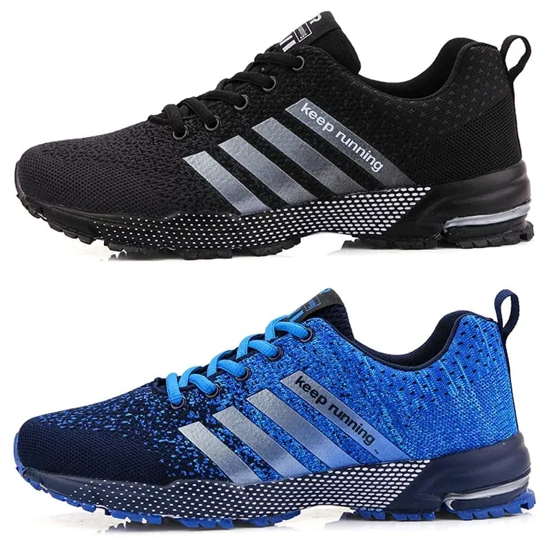 Best Seller! Men's Trendy Knitted Running Shoes Breathable Light Sneakers Anti-Slip Outdoor Casual Mens Shoes Zapatillas Hombre — image 2