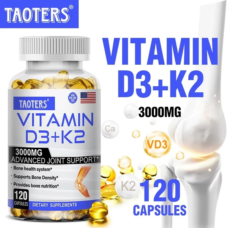 Eklem Kemik ve Bağışıklık Sağlığını Destekleyen D3+K2 Vitamini Takviyesi GDO'suz Formül Kolay yutulan D ve K Vitamini Kompleksi — image 3