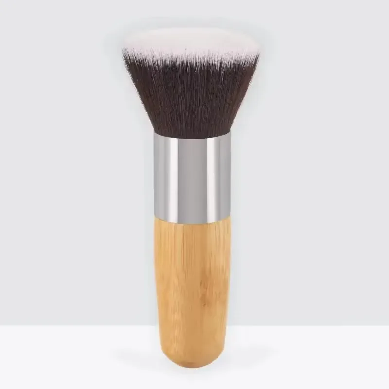 Kuas Foundation Gagang Bambu Kuas Rias Bedak Longgar Krim Foundation Cair Kontur Perona Pipi Alat Kecantikan Wajah Profesional
