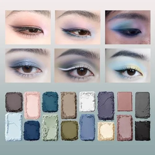 Cheeryep Aauthcntice Sell Qianyan 16 Color EyeShadow Palette Pink Brown Cowboy Blue Multicolor Matte Pearl Smoky Eye Makeup — image 5