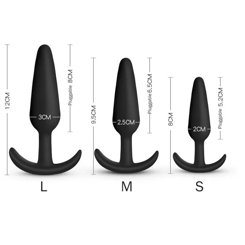 3 forskellige størrelser analprop blød silikone anal buttplugstimulator Voksen sexlegetøj til mænd/kvinder prostata massager analtræner