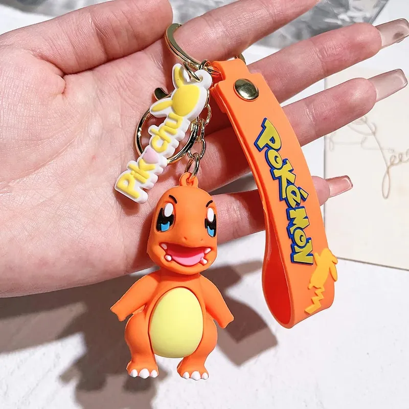 40 Style Wholesale Anime Pokémon Pikachu Eveen Keychain Cartoon Cute Charizard Keyring Student Backpack Car Key Chain Toys Gifts — image 12