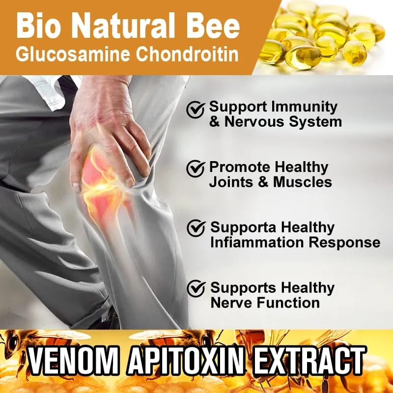 Bio Natural Bee Supplement with Apitoxin & Glucosamine Support Nerve Function Flexibility Alleviate Stiffness Confidence — image 5