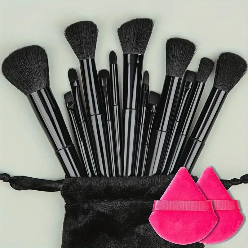 13Pcs Makeup Brushes Tool Set Cosmetic Powder Eye Shadow Foundation Blush Blending Beauty Make Up Brush For Makeup Starters Gift