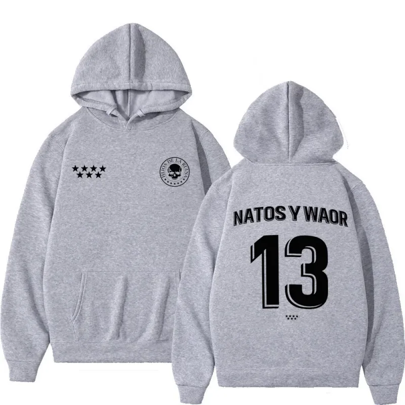 Rapper NATOS WAOR 13 Sweatshirts Men Women Fashion Hip-hop Pullover Autumn Winter Loose Casual Gothic Punk Tracksuit Streetwear — image 15