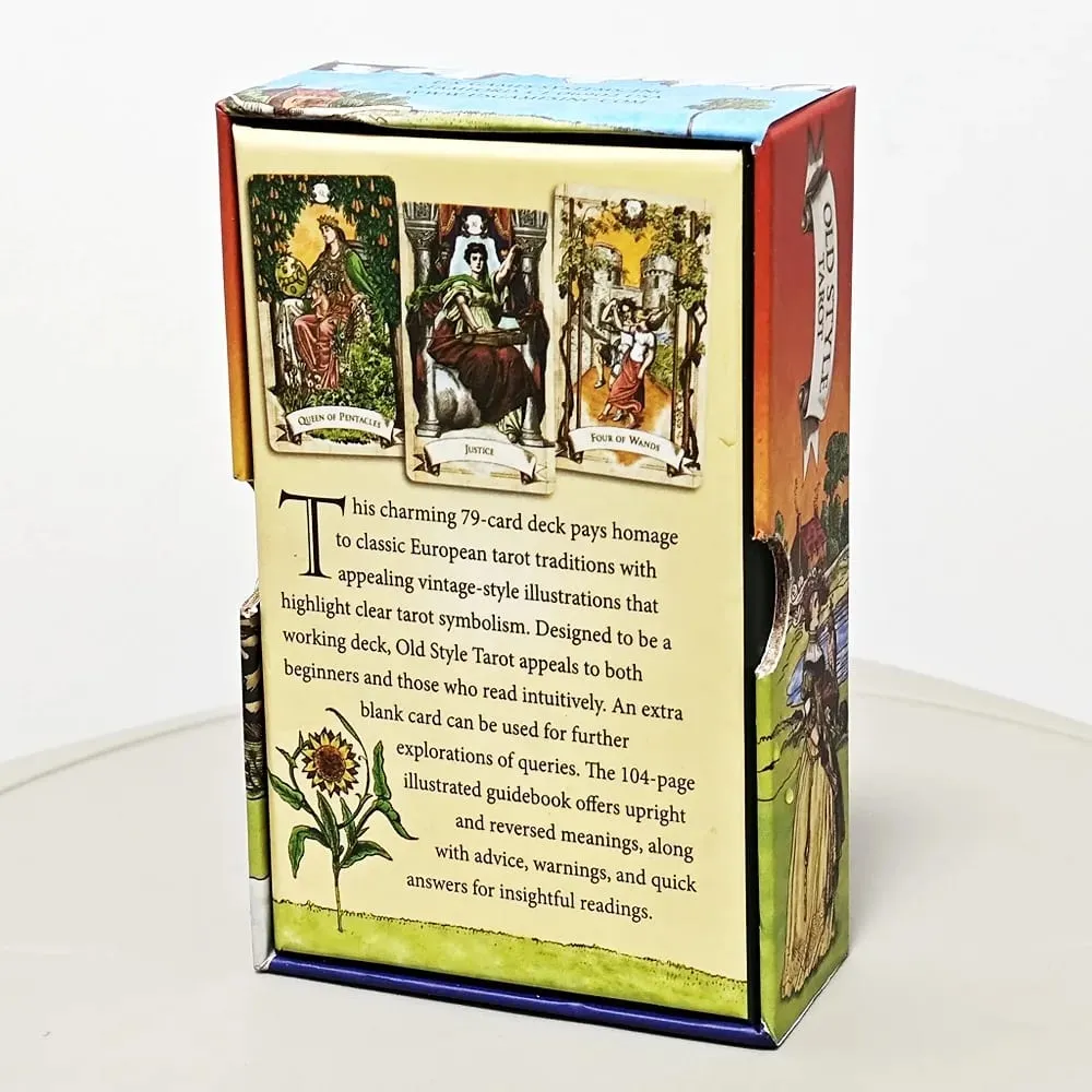 Baraja de Tarot de estilo antiguo con relieve de doble cara, 79 Uds., ilustraciones Vintage que resaltan un simbolismo claro, embalado en una caja rígida de 12x7cm — image 6