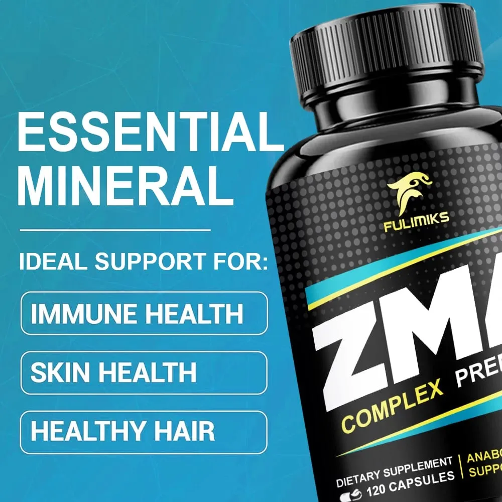 ZMA Supplements Capsules with Zinc Magnesium Vitamin B-6 Support Energy Overall Health Joint Suitable for Men & Women — image 5