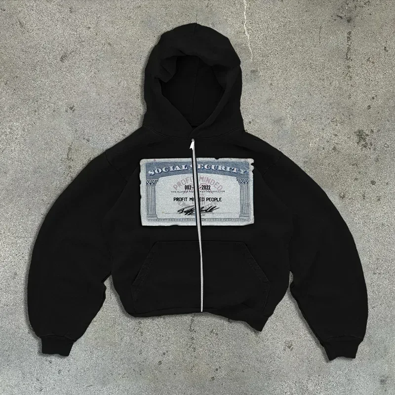 Y2K Retro Hoodie Men's and Women's Custom Print Streetwear Long Sleeve Pullover with Hood — image 1