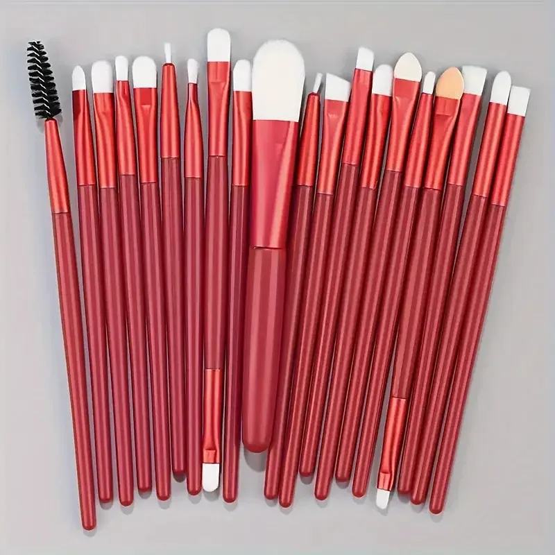 20Pcs Eye Makeup Brushes Set Detail Eyeshadow Brush Makeup Brush White Ultra Soft Eyeshadow Eyeliner Blending Makeup Tool — image 12