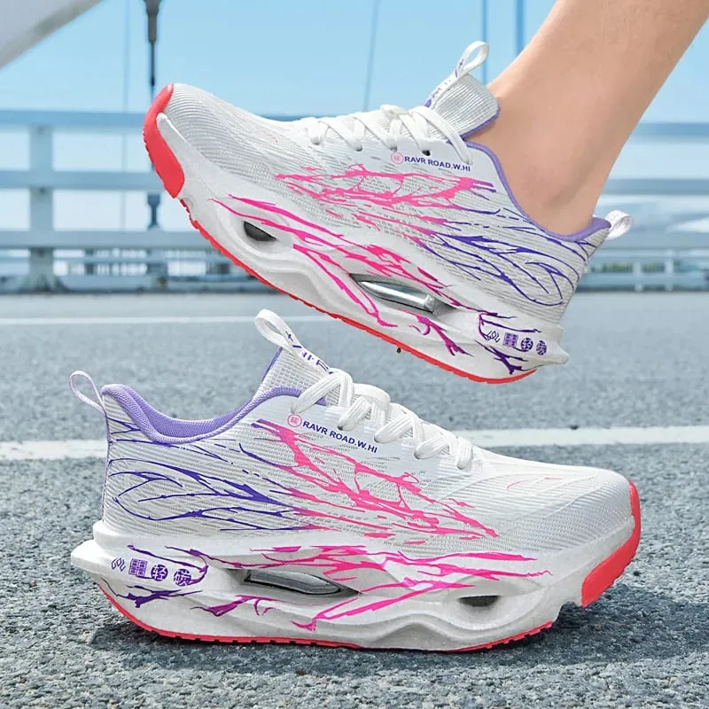 Men Women Ultra Light Carbon Plate Running Shoes Breathable Mesh Upper Soft Midsole Rubber Outsole for Running Training Sneakers — image 6